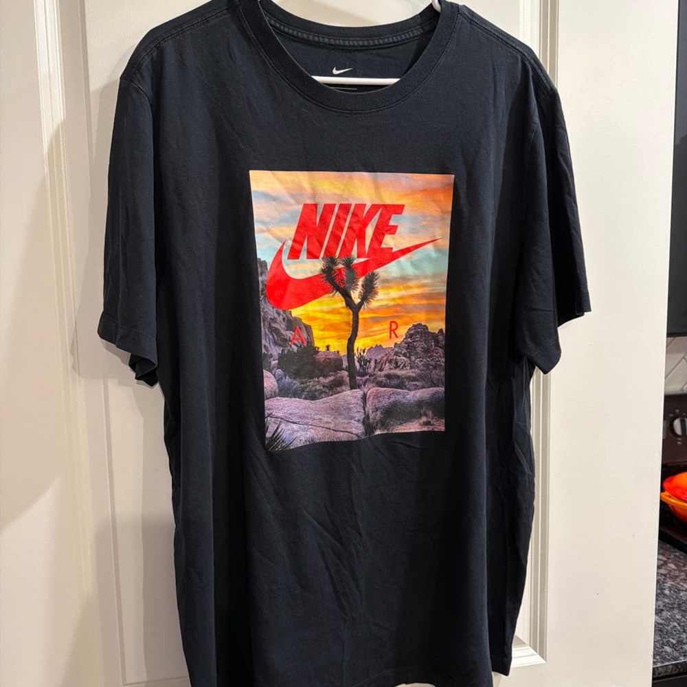 Y2K Nike Joshua Tree Desert Vintage T-Shirt Men’s XL Black Graphic Outdoor